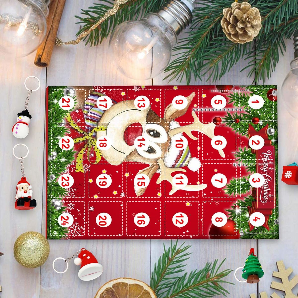 Christmas Surprise Box TOYS Advent Calendar 24 Pendant Keychains ...